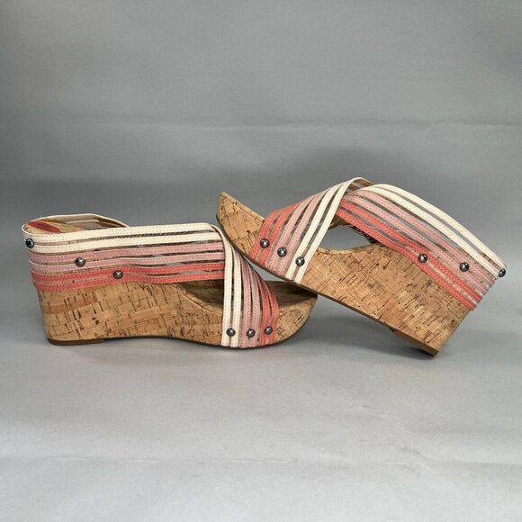 Lucky Brand Mykayla Sandals Women's Size 10 Wedge Platform Open Toe Heeled Shoes - Picture 7 of 12